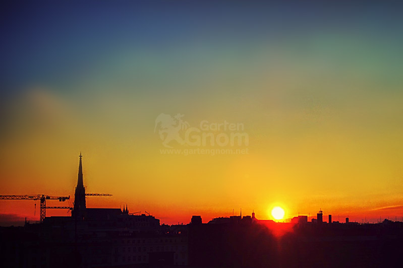 Abendrot über Wien